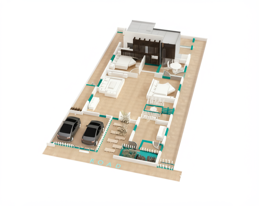 A colorful 3D shape design in motion.