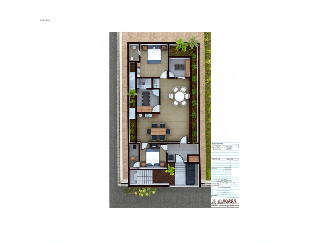 A floor plan of a house. A floor plan of a house.