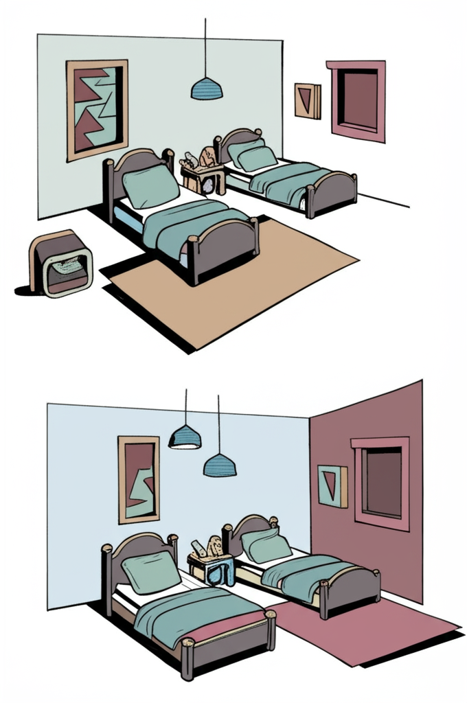 Creating contemporary design in room interiors