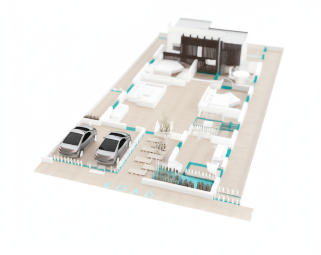 A colorful 3D shape design in motion.