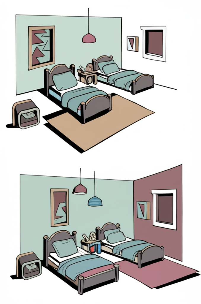 Creating contemporary design in room interiors