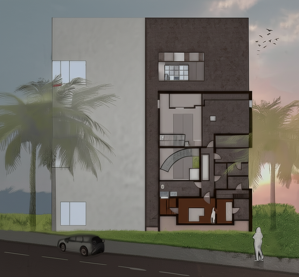 A Afternoon Scene in Indian Modern Village