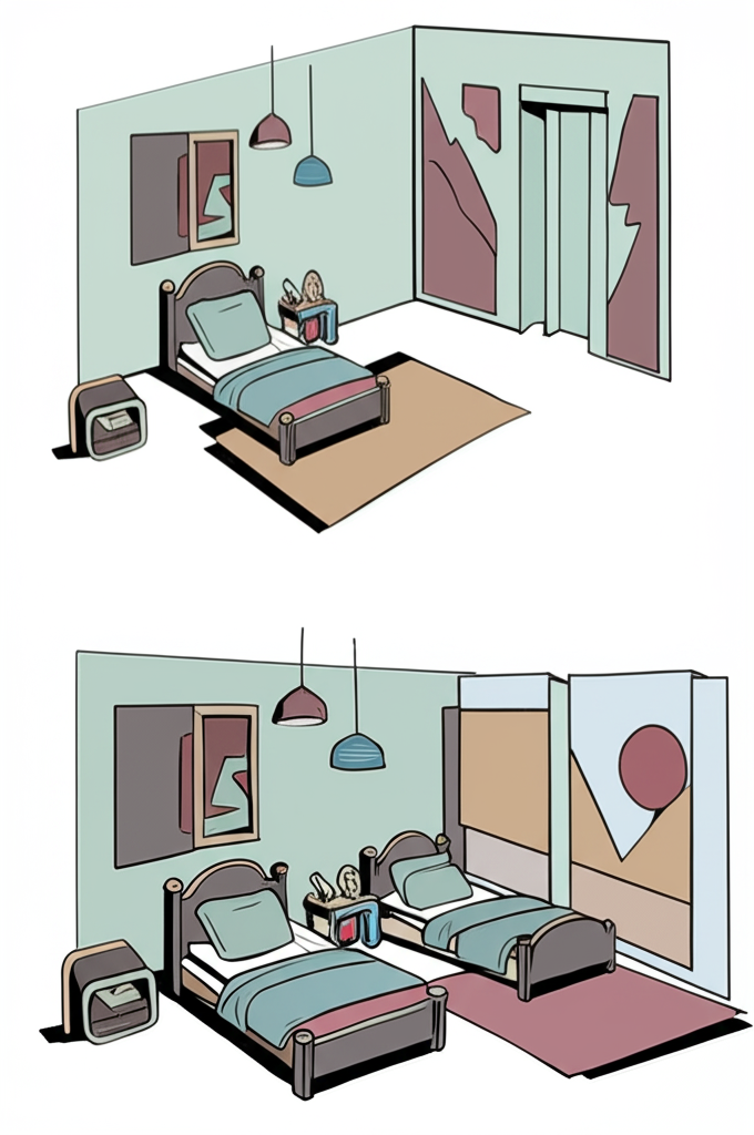 Creating contemporary design in room interiors