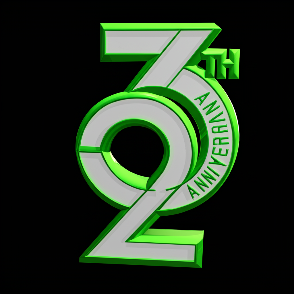 Shiny 3D green and white object Shiny 3D green and white object