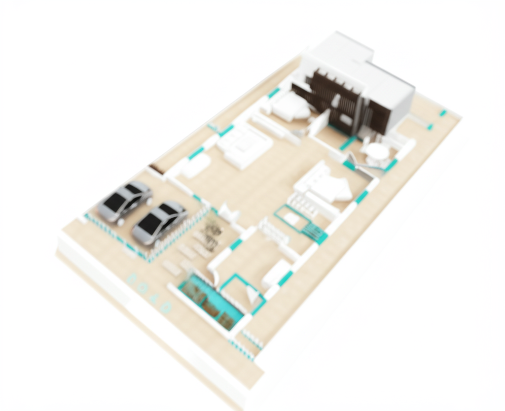 A colorful 3D shape design in motion.