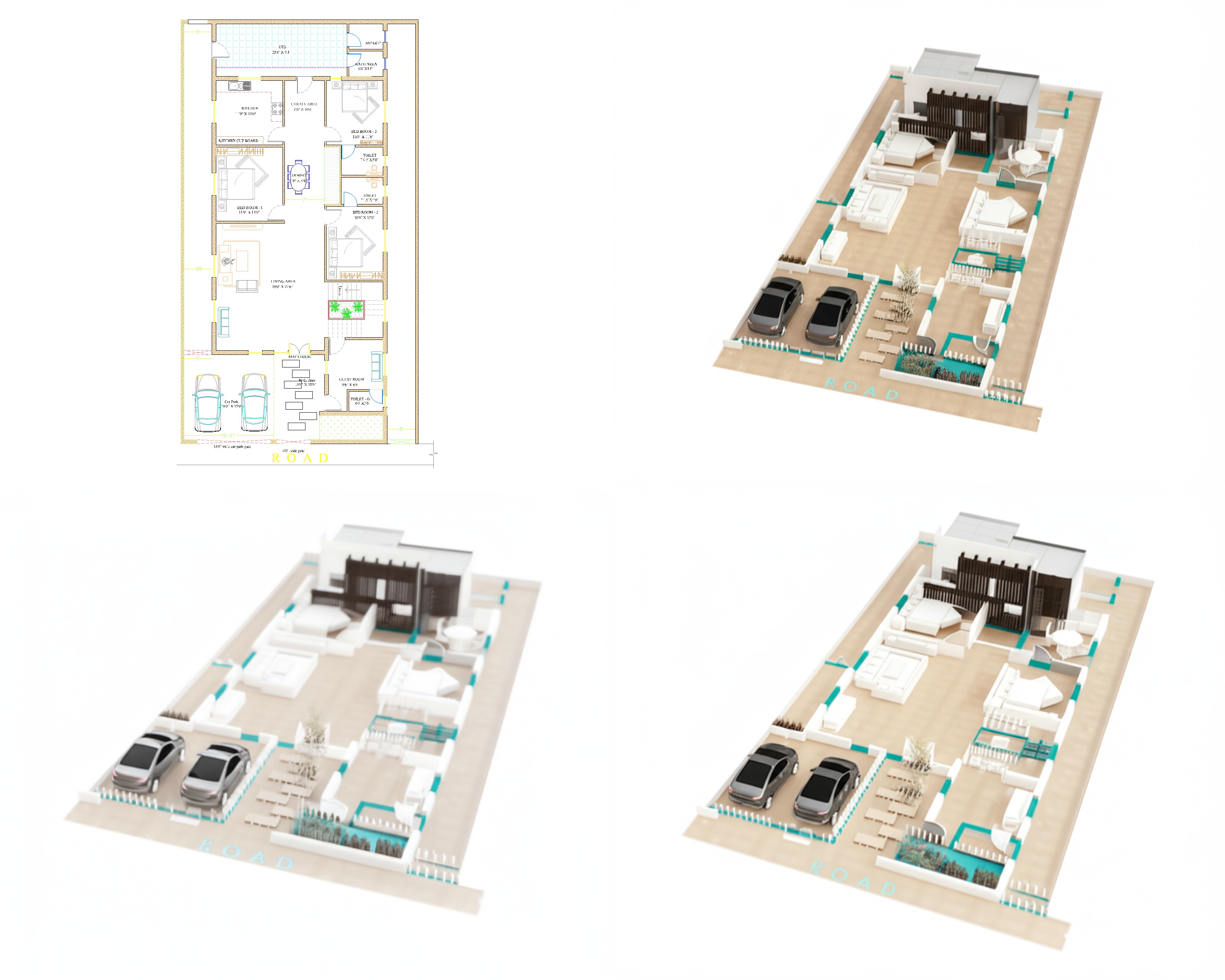 A colorful 3D shape design in motion.