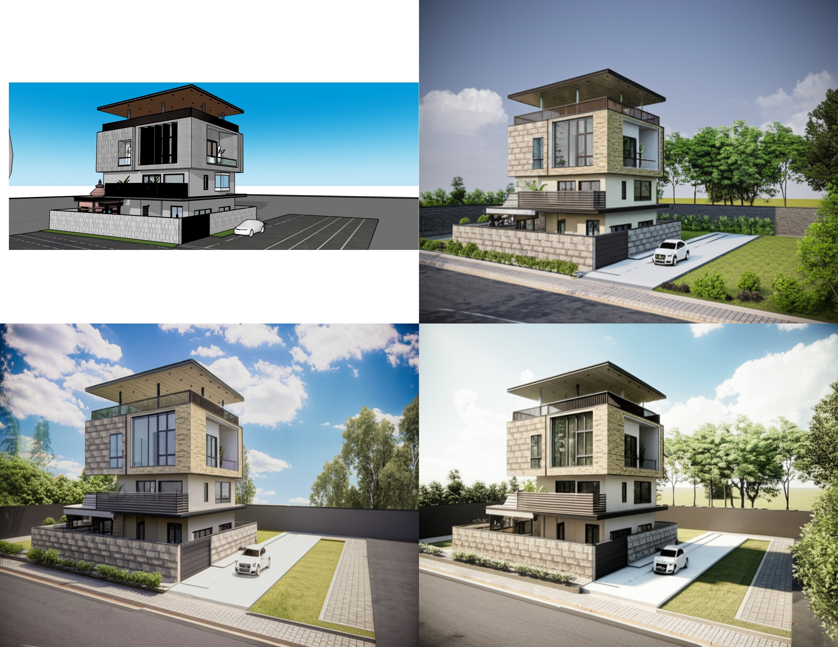 A colorful geometric shape design in 3D perspective.